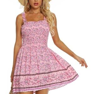 Pink and White Summer Dress